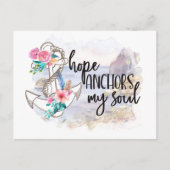 ホープいかりソウル勇気付けられるワードアート ポストカード (正面)