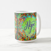 ホープかわいらしフローラお洒落グ感動的リーン コーヒーマグカップ (正面右)