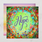 ホープかわいらしボホ勇気付けられる感動的 サンキューカード (正面/裏面)