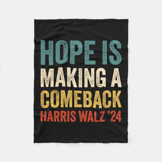 ホープがカムラハリス・ティム・ホイメに復帰 フリースブランケット (正面)