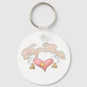 ホープがピンクハートキーチェーンをフロート キーホルダー (正面)