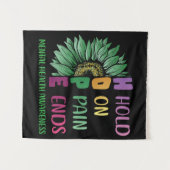 ホープが痛みを止めるメンタルヘルス認識度 タペストリー (正面(横))