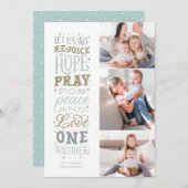 ホープで喜ぶ宗教的なクリスマスフォトカード シーズンカード (正面/裏面)