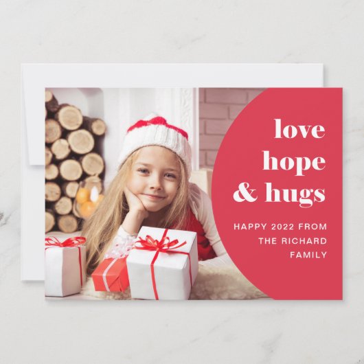 ホープとハグ |曲線枠のフォトレッド シーズンカード (正面)