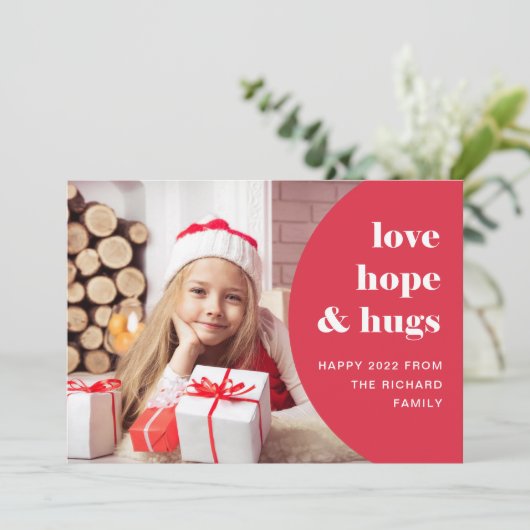 ホープとハグ |曲線枠のフォトレッド シーズンカード (スタンド正面)