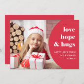 ホープとハグ |曲線枠のフォトレッド シーズンカード (正面/裏面)