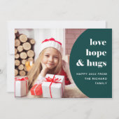 ホープとハグ | 曲線枠フォトグリーン シーズンカード (正面)