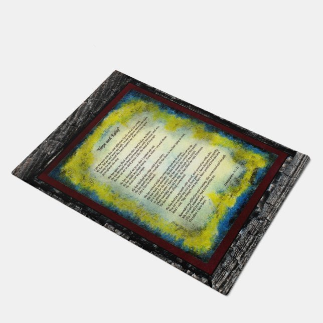 ホープとレリーフ、 浮き彫り ドアマット (アングル)