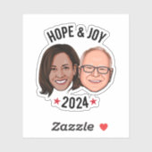 ホープと喜び – Harris Walz シール (シート)