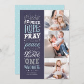 ホープに喜び – 宗教的クリスマスの写真カード シーズンカード (正面/裏面)