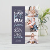 ホープに喜び – 宗教的クリスマスの写真カード シーズンカード (スタンド正面)