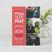 ホープに喜び – 宗教的クリスマスの写真カード シーズンカード (スタンド正面)