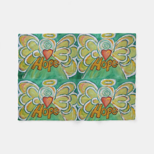 ホープのガーディアンエンジェルアートカスタムフリースブランケット フリースブランケット (正面(横))