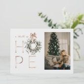 ホープのスリルのクリスマスホリデーフォトカード 招待状 (スタンド正面)