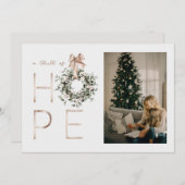 ホープのスリルのクリスマスホリデーフォトカード 招待状 (正面/裏面)