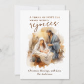 ホープのスリルのクリスマス・キャロルと出生 シーズンカード (正面)