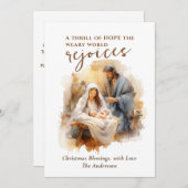 ホープのスリルのクリスマス・キャロルと出生 シーズンカード (正面/裏面)