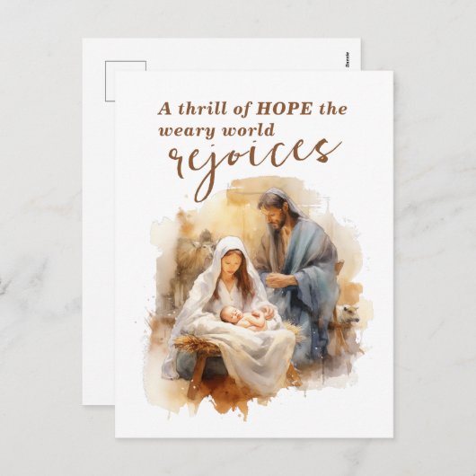 ホープのスリルのクリスマス・キャロルと出生 シーズンポストカード (正面/裏面)