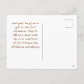 ホープのスリルのクリスマス・キャロルと出生 シーズンポストカード (裏面)