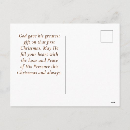 ホープのスリルのクリスマス・キャロルと出生 シーズンポストカード (裏面)