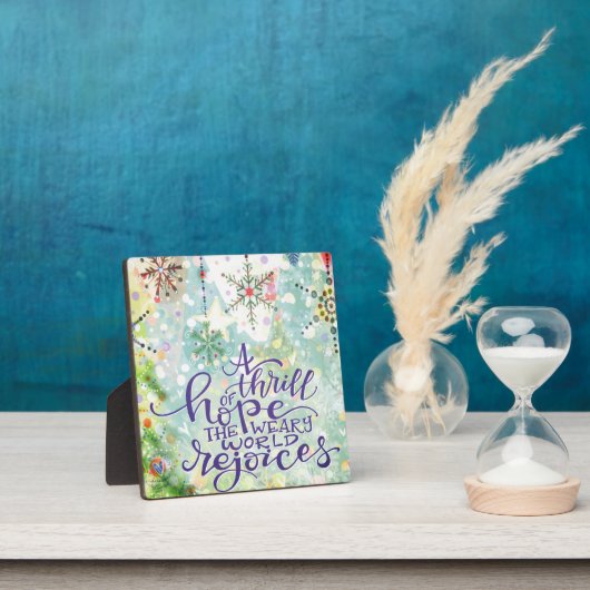 ホープのスリル雪の結晶パステルかわいらしクリスマス フォトプラーク (インサイチュ)