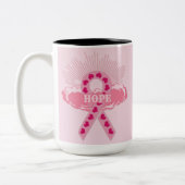 ホープのピンクマグのピンクリボン ツートーンマグカップ (左)