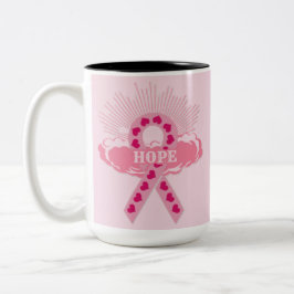 ホープのピンクマグのピンクリボン ツートーンマグカップ