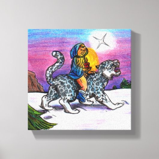 ホープのライトクリスマスペンシルファンタジーのアートワーク キャンバスプリント (正面)