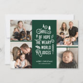 ホープの写真コラージスリル写真クリスマスグリーン シーズンカード (正面)
