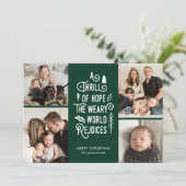 ホープの写真コラージスリル写真クリスマスグリーン シーズンカード (スタンド正面)