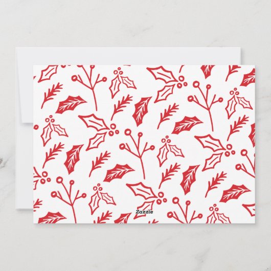 ホープの写真コラージュのスリル写真クリスマスレッド シーズンカード (裏面)