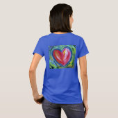 ホープの愛絵画のTシャカスタムツ付きハート Tシャツ (裏面フル)