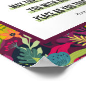 ホープの神の花カラフル柄抽象芸術 ポスター (角)