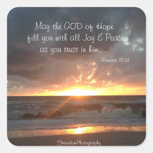 ホープの神ステッカー スクエアシール (正面)