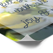 ホープの神引用文白花写真ポスター ポスター (角)