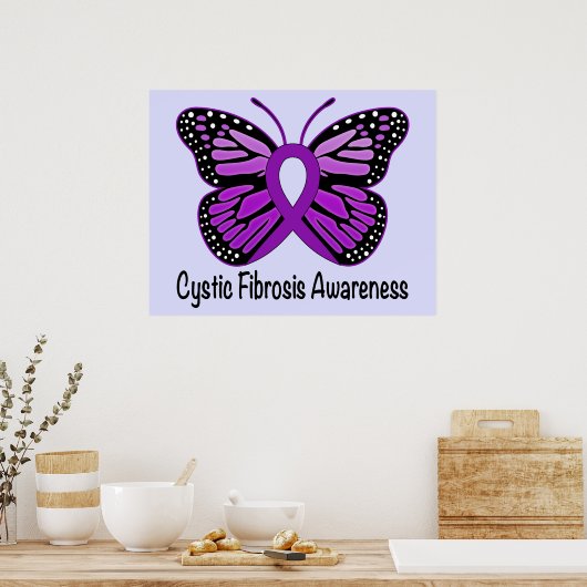ホープの蝶と嚢胞性線維症認識度 ポスター (キッチン)