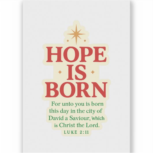 ホープはステッ生まれク シール (正面)