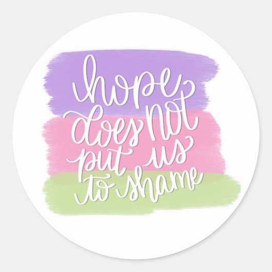 ホープは我々を恥ずかしいラウンドのステッカーに置かない ラウンドシール (正面)