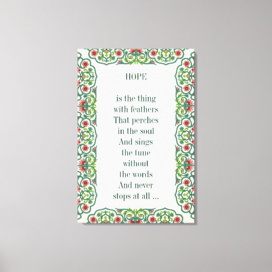 ホープは羽が立っている キャンバスプリント (正面)