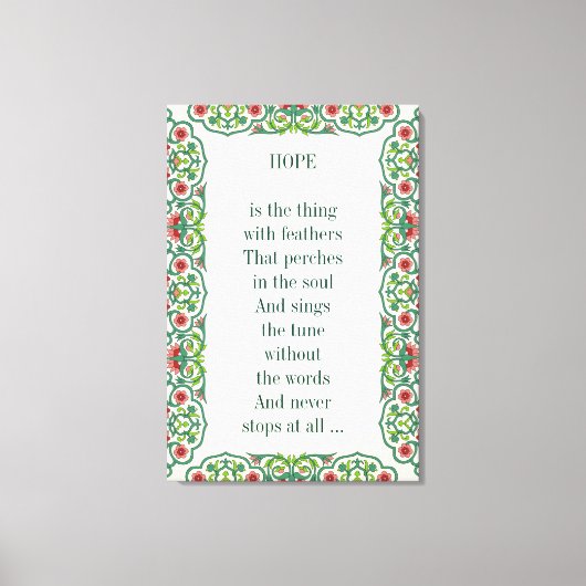 ホープは羽が立っている キャンバスプリント (正面)