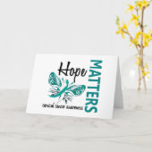 ホープは蝶の子宮頸がん カード (黄色い花)