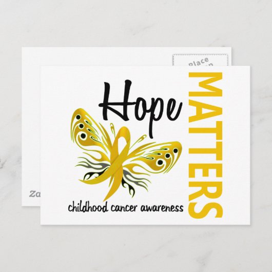 ホープは蝶(ちょう)児(こう)癌(がん)を大切にする ポストカード (正面/裏面)