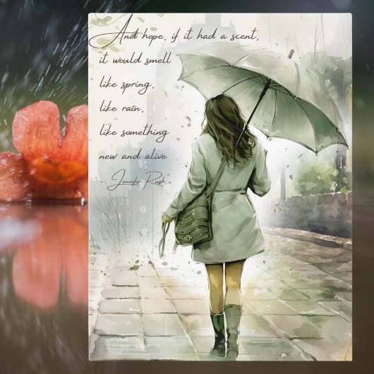 ホープもしは香りの水感動的色を持っていた シーズンポストカード