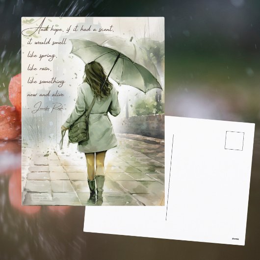 ホープもしは香りの水感動的色を持っていた シーズンポストカード