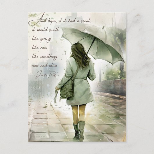 ホープもしは香りの水感動的色を持っていた シーズンポストカード (正面)