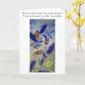 ホープるみ引用文バタフライアートグリーティングカード カード (黄色い花)