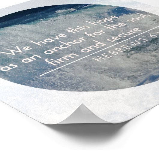 ホープをいかり感動的としてポスター – へブル6:19 ポスター (角)