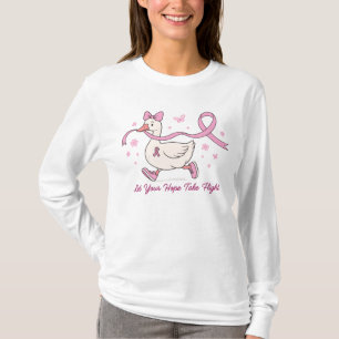 ホープを飛ばす – ピンクリボンダック認識度 Tシャツ