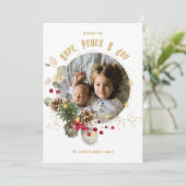 ホープエレガントピースジョイ1フォトホリデー シーズンカード (スタンド正面)