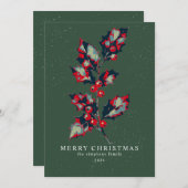 ホープエレガントポスターホリーベリークリスマス シーズンカード (正面/裏面)